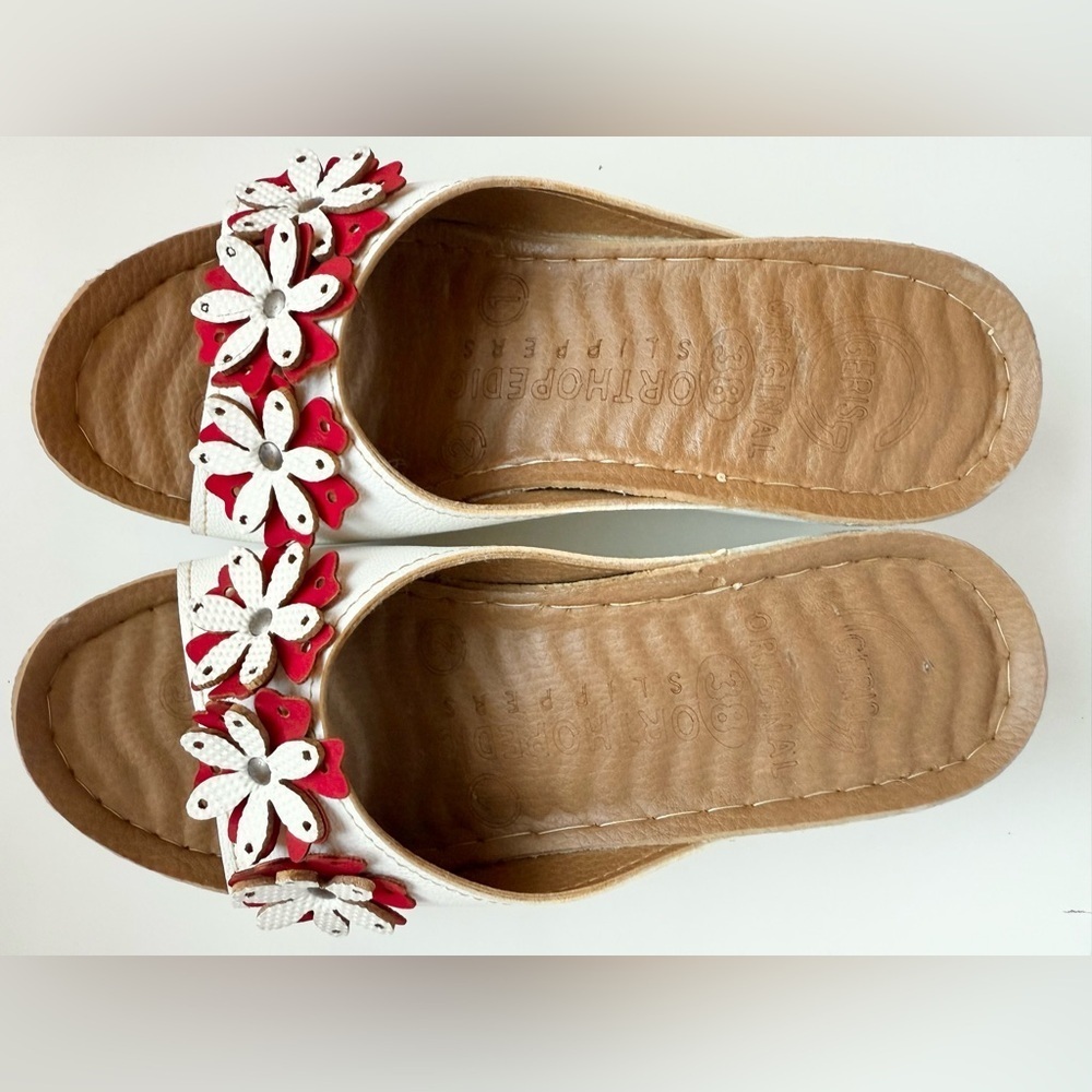 Floral Orthopaedic Slippers - Size 38 worn once indoor - Picture 6 of 8
